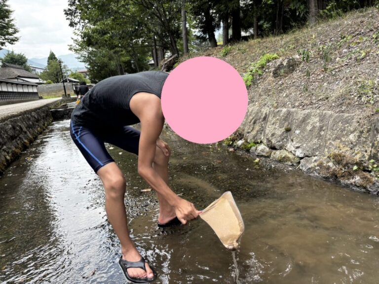 象山神社川遊び　🐟️🦀